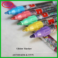 Children Stationery 6 Pack Blue, Green, Red, Yellow, Purple Liquid Glitter Marker